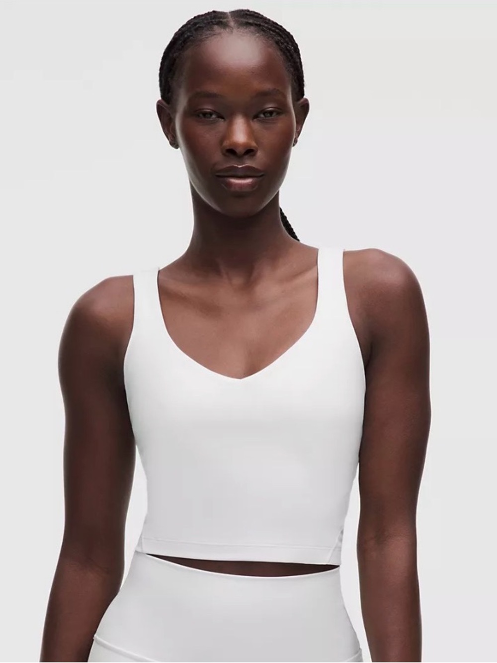 lululemon athletica align white Cropped Tank size 4
